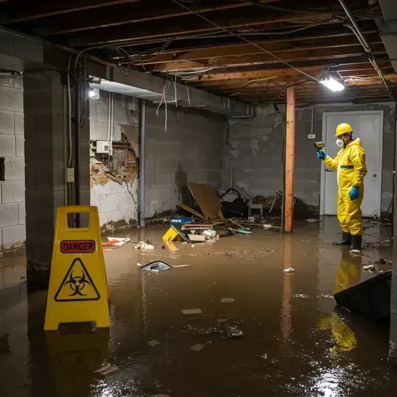 Flooded Basement Electrical Hazard in Lisbon, ME Property